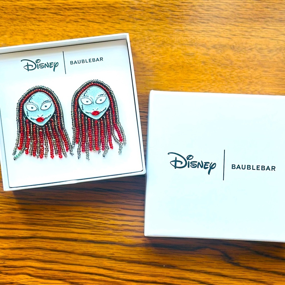Disney Baublebar Earrings Nightmare Before Christmas Sally Stud Beads - Picture 3 of 3